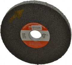 3M - 6" Diam, 1/2" Face Width, 1" Center Hole, Fine Grade, Silicon Carbide Deburring Wheel - Convolute, Hard Density 8 Grade, 6,000 RPM - Americas Industrial Supply