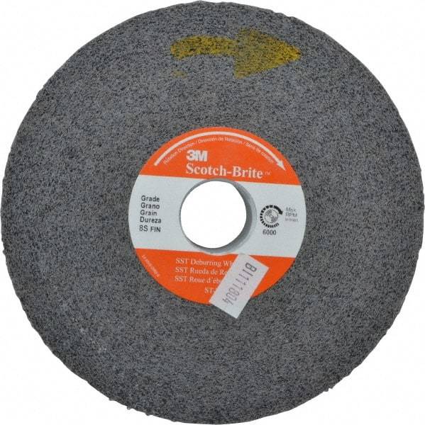 3M - 6" Diam, 1" Face Width, 1" Center Hole, Fine Grade, Silicon Carbide Deburring Wheel - Convolute, Hard Density 8 Grade, 6,000 RPM - Americas Industrial Supply