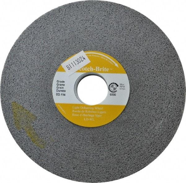 3M - 6" Diam, 1/2" Face Width, 1" Center Hole, Fine Grade, Silicon Carbide Deburring Wheel - Convolute, Hard Density 8 Grade, 6,000 RPM - Americas Industrial Supply