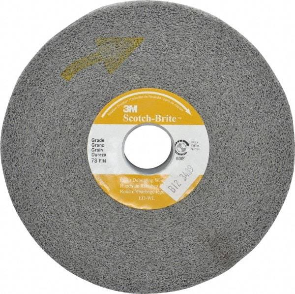 3M - 6" Diam, 1" Face Width, 1" Center Hole, Fine Grade, Silicon Carbide Deburring Wheel - Convolute, Hard Density 7 Grade, 6,000 RPM - Americas Industrial Supply