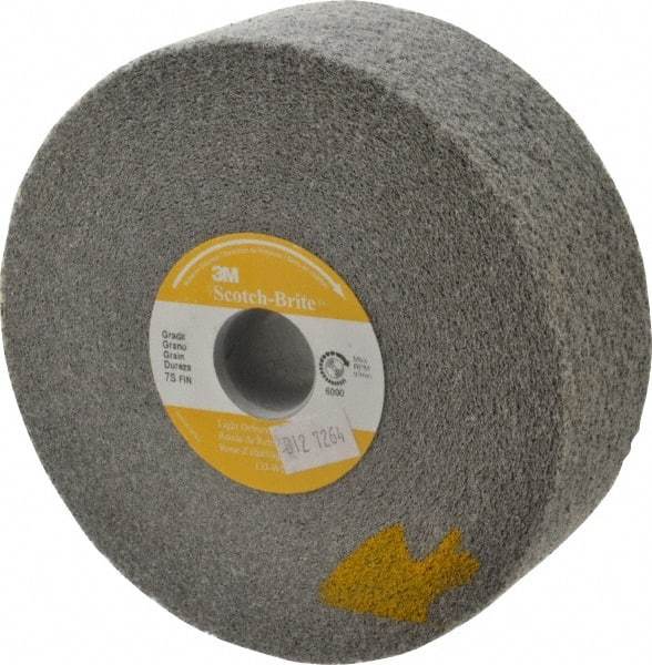 3M - 6" Diam, 2" Face Width, 1" Center Hole, Fine Grade, Silicon Carbide Deburring Wheel - Convolute, Hard Density 7 Grade, 6,000 RPM - Americas Industrial Supply