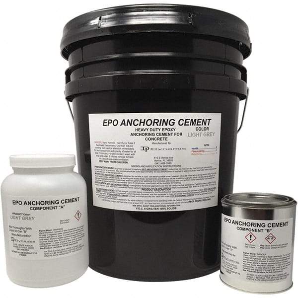 Made in USA - 640 oz Pail Two Part Epoxy - 1440 min Working Time, 15,000 psi Shear Strength - Americas Industrial Supply