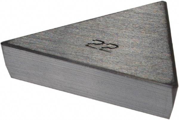 Iscar - TPG321 Grade IN22 Ceramic Turning Insert - Al2O3/TiCN Finish, 60° Triangle, 3/8" Inscr Circle, 1/8" Thick, 1/64" Corner Radius - Americas Industrial Supply
