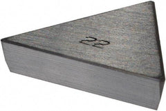 Iscar - TPG321 Grade IN22 Ceramic Turning Insert - Al2O3/TiCN Finish, 60° Triangle, 3/8" Inscr Circle, 1/8" Thick, 1/64" Corner Radius - Americas Industrial Supply