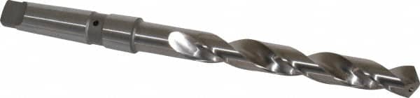 Value Collection - 25/32", 3MT 118° Point Cobalt Taper Shank Drill Bit - Bright Finish, 6-3/8" Flute Length, 11" OAL, Spiral Flute, Through Coolant - Americas Industrial Supply