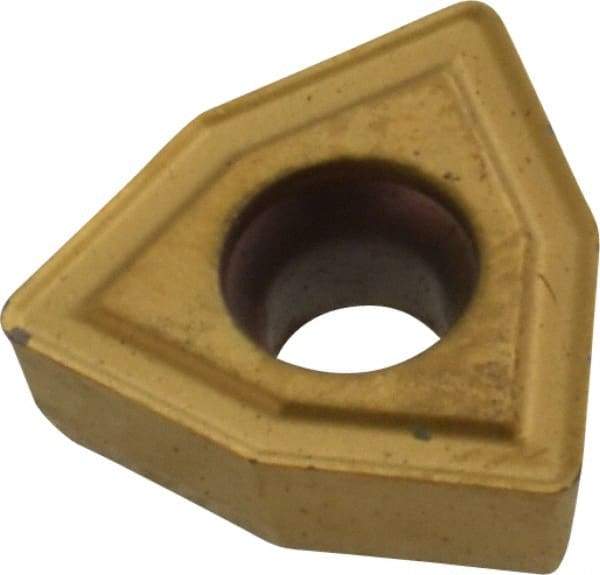 Kennametal - DFT070408 HP Grade KC7140 Carbide Indexable Drill Insert - TiN/TiCN Finish, Trigon, 12mm Inscribed Circle - Americas Industrial Supply