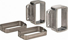 KabelSchlepp - 3.35 Inch Outside Width x 3.35 Inch Outside Height, Cable and Hose Carrier Stainless Steel Tube Mounting Bracket Set - 3.98 Inch Bend Radius, 2.87 Inch Inside Width x 1-1/2 Inch Inside Height - Americas Industrial Supply