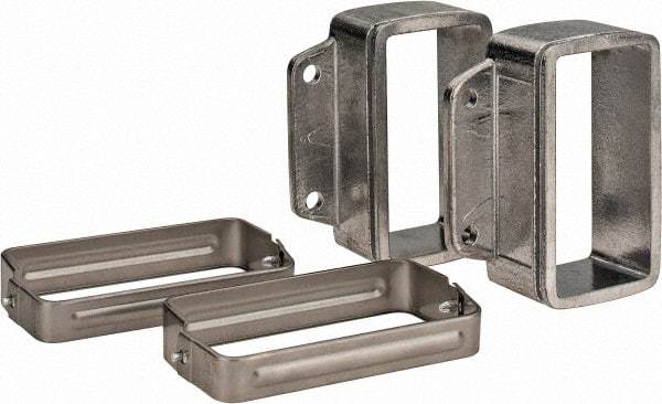 KabelSchlepp - 4.57 Inch Outside Width x 4.33 Inch Outside Height, Cable and Hose Carrier Stainless Steel Tube Mounting Bracket Set - 5.51 Inch Bend Radius, 4.01 Inch Inside Width x 2.05 Inch Inside Height - Americas Industrial Supply