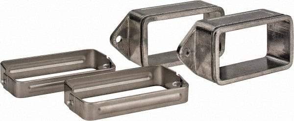 KabelSchlepp - 4.57 Inch Outside Width x 2.52 Inch Outside Height, Cable and Hose Carrier Stainless Steel Tube Mounting Bracket Set - 5.51 Inch Bend Radius, 4.01 Inch Inside Width x 2.05 Inch Inside Height - Americas Industrial Supply