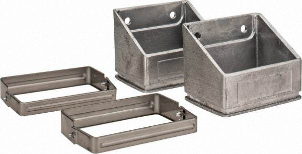 KabelSchlepp - 4.72 Inch Outside Width x 3.31 Inch Outside Height, Cable and Hose Carrier Stainless Steel Tube Mounting Bracket Set - 6.1 Inch Bend Radius, 3.94 Inch Inside Width x 2.76 Inch Inside Height - Americas Industrial Supply