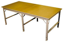 Phillocraft - 96 Wide x 60" Deep x 33" High, Wood Production Table - Comfort Edge, Adjustable Height Legs - Americas Industrial Supply
