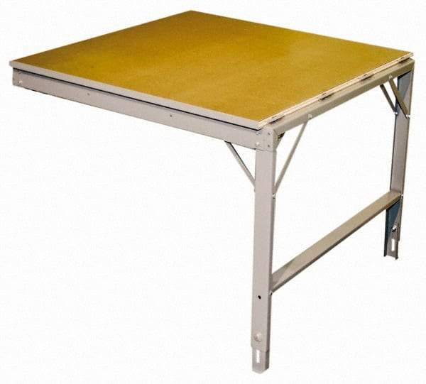 Phillocraft - 48 Wide x 30" Deep x 33" High, Wood Production Table - Comfort Edge, Adjustable Height Legs - Americas Industrial Supply
