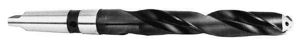 Value Collection - 11/16", 3MT 118° Point Cobalt Taper Shank Drill Bit - Bright Finish, 5-7/8" Flute Length, 10-1/2" OAL, Spiral Flute, Through Coolant - Americas Industrial Supply