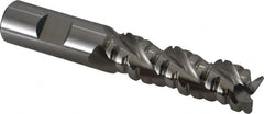 Cleveland - 3/4" Diam, Coarse Pitch, 2-1/2" LOC, 3 Flute Powdered Metal Corner Radius Roughing End Mill - Uncoated, 4-3/4" OAL, 3/4" Shank Diam, Single End, Centercutting, 42° Helix - Americas Industrial Supply