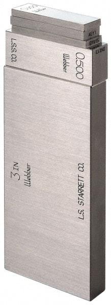Starrett - 0.25" Rectangular Steel Gage Block - Accuracy Grade 0 - Americas Industrial Supply