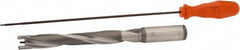 Kennametal - 16.67 to 17.17mm Diam, 7xD, 126mm Max Depth, 3/4" Shank Diam, 148.38mm Flute, 203.2mm OAL, Replaceable Tip Drill - KSEM0656 Insert, 1 Seat Size, Series KSEM - Americas Industrial Supply