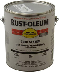 Rust-Oleum - 1 Gal Navy Gray Gloss Finish Alkyd Enamel Paint - Interior/Exterior, <450 gL VOC Compliance - Americas Industrial Supply