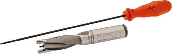 Kennametal - 18.64 to 19.14mm Diam, 3xD, 55.96mm Max Depth, 3/4" Shank Diam, 2.97" Flute, 5.13" OAL, Replaceable Tip Drill - KSEM0734 Insert, 2 Seat Size, Series KSEM - Americas Industrial Supply