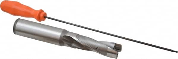 Kennametal - 22.23 to 22.73mm Diam, 3xD, 66.68mm Max Depth, 1" Shank Diam, 3.47" Flute, 6.63" OAL, Replaceable Tip Drill - KSEM0875 Insert, 4 Seat Size, Series KSEM - Americas Industrial Supply