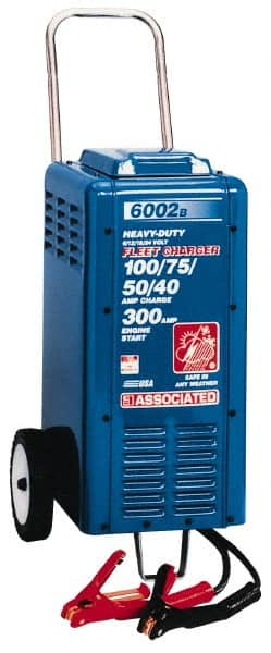 Associated Equipment - 6/12/18/24 Volt Heavy-Duty Charger - 100 Amps/80 Amps/50 Amps/40 Amps, 400 Starter Amps - Americas Industrial Supply