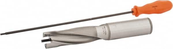 Kennametal - 30.16 to 30.66mm Diam, 3xD, 90.49mm Max Depth, 1-1/4" Shank Diam, 4.72" Flute, 8.13" OAL, Replaceable Tip Drill - KSEM1188 Insert, 8 Seat Size, Series KSEM - Americas Industrial Supply