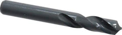Interstate - 12.5mm 118° Spiral Flute High Speed Steel Screw Machine Drill Bit - Oxide Finish, Right Hand Cut, 51mm Flute Length, 102mm OAL, Standard Point, Straight Shank - Americas Industrial Supply