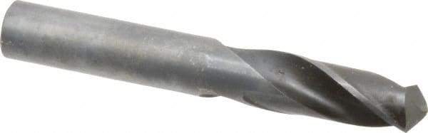 Interstate - 16mm 118° Spiral Flute High Speed Steel Screw Machine Drill Bit - Oxide Finish, Right Hand Cut, 58mm Flute Length, 115mm OAL, Standard Point, Straight Shank - Americas Industrial Supply