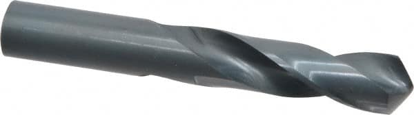 Interstate - 22mm 118° Spiral Flute High Speed Steel Screw Machine Drill Bit - Oxide Finish, Right Hand Cut, 70mm Flute Length, 141mm OAL, Standard Point, Straight Shank - Americas Industrial Supply