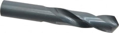 Interstate - 22mm 118° Spiral Flute High Speed Steel Screw Machine Drill Bit - Oxide Finish, Right Hand Cut, 70mm Flute Length, 141mm OAL, Standard Point, Straight Shank - Americas Industrial Supply