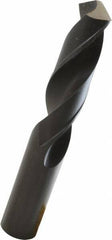 Interstate - 24mm 118° Spiral Flute High Speed Steel Screw Machine Drill Bit - Oxide Finish, Right Hand Cut, 75mm Flute Length, 151mm OAL, Standard Point, Straight Shank - Americas Industrial Supply