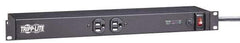 Tripp-Lite - 12 Outlets, 120 VAC20 Amps, 10' Cord, Power Outlet Strip - Floor, Keyhole Mount, 5-15 NEMA Configuration, 4" Strip - Americas Industrial Supply