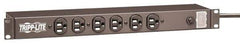 Tripp-Lite - 14 Outlets, 120 Volts, 15 Amps, 15' Cord, Power Outlet Strip - Rack Mount, 5-15P NEMA Configuration, 17-1/2" Strip, UL1449 3rd Edition - Americas Industrial Supply