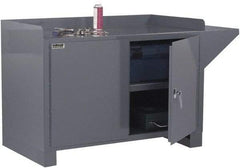 Durham - No Drawers, 1 Shelf Industrial Workstation - 2,000 Lb Capacity, Gray, 60" Wide x 38" High - Americas Industrial Supply