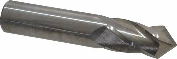Melin Tool - 3/4" Diam, 1-1/2" LOC, 4 Flute, 90° Point Angle, Solid Carbide Drill Mill - Uncoated, 4" OAL, 3/4" Shank Diam - Americas Industrial Supply