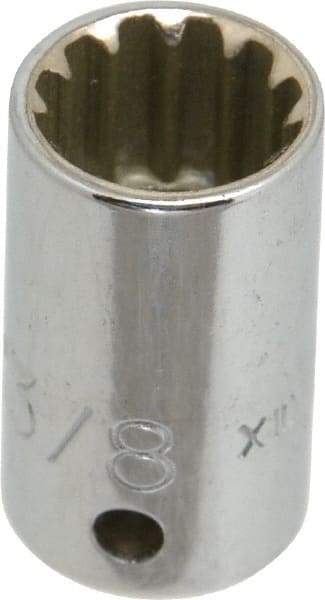 Proto - 1/4" Drive, 3/8" Socket, Spline Socket - 12 Points, 59/64" OAL - Americas Industrial Supply