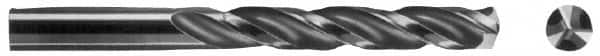 SGS - 15/32" 150° Solid Carbide Jobber Drill - Bright Finish, Right Hand Cut, Spiral Flute, Straight Shank, 4-3/4" OAL, Standard Point - Americas Industrial Supply