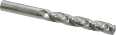 SGS - 7/16" 150° Solid Carbide Jobber Drill - Bright Finish, Right Hand Cut, Spiral Flute, Straight Shank, 4-1/2" OAL, Standard Point - Americas Industrial Supply