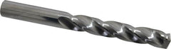SGS - 31/64" 150° Solid Carbide Jobber Drill - Bright Finish, Right Hand Cut, Spiral Flute, Straight Shank, 4-3/4" OAL, Standard Point - Americas Industrial Supply