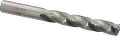 SGS - 1/2" 150° Solid Carbide Jobber Drill - Bright Finish, Right Hand Cut, Spiral Flute, Straight Shank, 4-3/4" OAL, Standard Point - Americas Industrial Supply