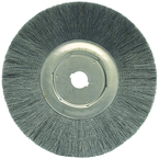 12" Diameter - 1-1/4" Arbor Hole - Crimped Steel Wire Straight Wheel - Americas Industrial Supply