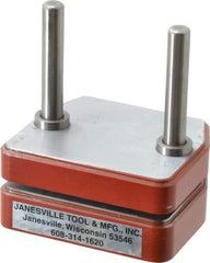 JT&M - 3" Guide Post Length, 5/8" Die Holder Thickness, Cast Iron, Mold Blank, Punch & Die Set - 1/2" Bushing Diam, 2-5/8" Overall Width x 2-1/4" Overall Depth - Americas Industrial Supply