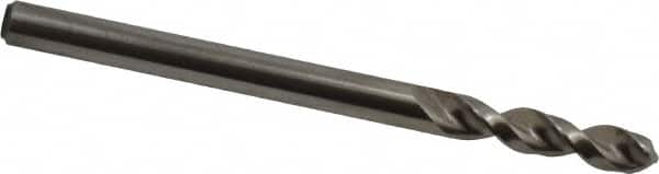 Accupro - 0.1535" 130° Parabolic Flute Cobalt Screw Machine Drill Bit - Bright Finish, Right Hand Cut, 0.866" Flute Length, 2.165" OAL, Split Point, Straight Shank - Americas Industrial Supply