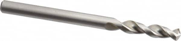 Accupro - 0.1654" 130° Parabolic Flute Cobalt Screw Machine Drill Bit - Bright Finish, Right Hand Cut, 0.866" Flute Length, 2.165" OAL, Split Point, Straight Shank - Americas Industrial Supply