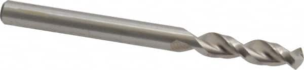Accupro - #7 130° Parabolic Flute Cobalt Screw Machine Drill Bit - Bright Finish, Right Hand Cut, 1.024" Flute Length, 2.441" OAL, Split Point, Straight Shank - Americas Industrial Supply