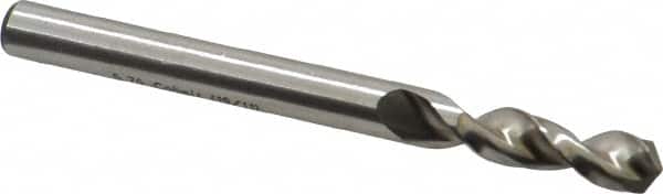 Accupro - 5.75mm 130° Parabolic Flute Cobalt Screw Machine Drill Bit - Bright Finish, Right Hand Cut, 28mm Flute Length, 66mm OAL, Split Point, Straight Shank - Americas Industrial Supply