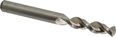 Accupro - 0.295" 130° Parabolic Flute Cobalt Screw Machine Drill Bit - Bright Finish, Right Hand Cut, 1.339" Flute Length, 2.913" OAL, Split Point, Straight Shank - Americas Industrial Supply