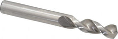 Accupro - 13/32" 130° Parabolic Flute Cobalt Screw Machine Drill Bit - Bright Finish, Right Hand Cut, 1.693" Flute Length, 3.504" OAL, Split Point, Straight Shank - Americas Industrial Supply
