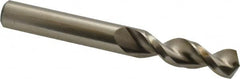 Accupro - 0.4134" 130° Parabolic Flute Cobalt Screw Machine Drill Bit - Bright Finish, Right Hand Cut, 1.693" Flute Length, 3.504" OAL, Split Point, Straight Shank - Americas Industrial Supply