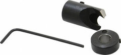 Vernon - 1/2" Cutter Diam, 17/64" Drill Compatibility, 1/4" Collar Thickness, Adjustable Depth Drill Countersink - Americas Industrial Supply