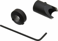 Vernon - 1/2" Cutter Diam, 19/64" Drill Compatibility, 1/4" Collar Thickness, Adjustable Depth Drill Countersink - Americas Industrial Supply